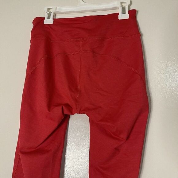 OUTDOOR VOICES Flex Crop Legging red orange workout leggings size small - Picture 5 of 6